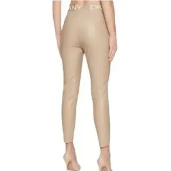 DKNY Faux Leather Leggings/Pants - Picture 13 of 13